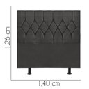 Ver imagem 3 de Cabeceira Estofada Cama Box Casal 140cm Istambul Suede Cinza Escuro- Mabe Magazine