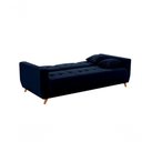Ver imagem 4 de Sofá Cama Casal Reclinável Com Baú Pamela - Azul Marinho