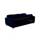 Ver imagem 1 de Sofá Cama Casal Reclinável Com Baú Pamela - Azul Marinho