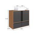 Ver imagem 7 de Gabinete Suspenso para Banheiro Lara 80cm com Cuba Mel/Grafite - Faema Móveis
