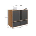 Ver imagem 3 de Gabinete de Banheiro Suspenso 80cm com 2 Portas e Gavetas La