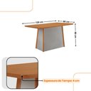 Ver imagem 4 de Mesa de Jantar Diane 120cm Tampo Mdf Laminado com 4 Cadeiras Copper Moderna Mobília