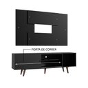 Ver imagem 5 de Rack Madesa Dubai com Pés e Painel para Tv até 58 Polegadas - Preto/rustic 8nd8