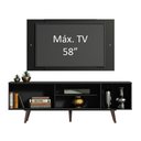 Ver imagem 4 de Rack Madesa Dubai com Pés e Painel para Tv até 58 Polegadas - Preto/rustic 8nd8