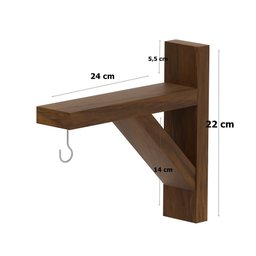 Kit 2 Suporte Vaso de Madeira Venus Suspenso - Comprar Móveis em Casa - 3 Kit 2 Suporte Vaso de Madeira Venus Suspenso - Comprar Móveis em Casa - 3