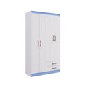 Ver imagem 2 de Guarda-roupa Solteiro 4 Portas 2 Gavetas Treviso 104 Móveis Doripel
