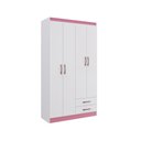 Ver imagem 3 de Guarda-roupa Solteiro 4 Portas 2 Gavetas Treviso 104 Móveis Doripel