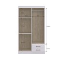 Ver imagem 4 de Guarda-roupa Solteiro 4 Portas 2 Gavetas Treviso 104 Móveis Doripel