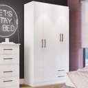 Ver imagem 1 de Guarda-roupa Solteiro 4 Portas 2 Gavetas Treviso 104 Móveis Doripel