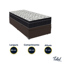 Ver imagem 3 de Cama Box Baú Solteiro Marrom e Colchão Airtech 150 D45 Ortobom
