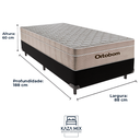 Ver imagem 3 de Cama Box Solteiro Preto+colchão Airtech Molas Ortobom