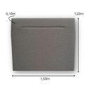 Ver imagem 5 de Cabeceira Cama Box Casal Moderna Estofada Cinza Clean 140cm