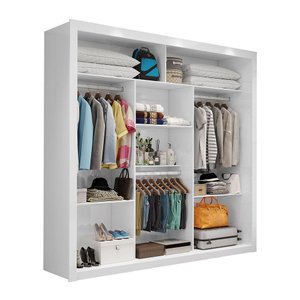 Closet Casal Clarice sem Gavetas Carioca Móveis Branco