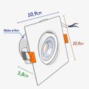 Ver imagem 6 de Spot LED Embutir Quadrado 9W Branco Quente 3000k Branco Orientável Bivolt Opus 87555 Eco ST3322
