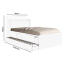 Ver imagem 3 de Cama Tamires Solteiro 0,88cm com Auxiliar Castanho Dois Colchões - Cambel