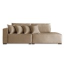 Ver imagem 2 de Sofá 4 Lugares Modulado Chaise Almofada Solta Molas Isa Be Linho Bege Medio 2,7m