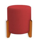 Ver imagem 1 de Puff Orgânico Veludo Thor com Pés de Madeira - 7 Decor Vermelho