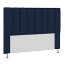 Ver imagem 1 de Cabeceira Estofada Cama Casal 140cm Carla Suede Azul Marinho