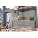 Ver imagem 2 de Cozinha Modulada Americana 01 Cinza - Henn