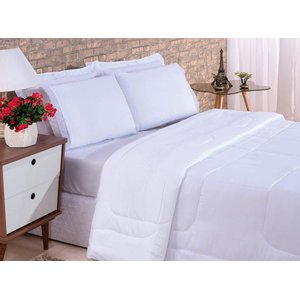 KIT CASAL ACONCHEGO QUEEN 6 PEÇAS:BRANCO