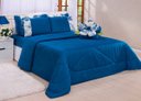Ver imagem 1 de KIT CASAL QUEEN BEM ME QUER 7 PEÇAS:AZUL