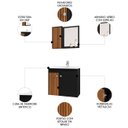 Ver imagem 3 de Gabinete Banheiro com Cuba e Espelheira Munique Preto - Bechara