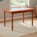 Ver imagem 1 de Mesa Retangular 04 Lugares Pes Torneados 126x80 Cm 103lb Marjori - Mel Brilho