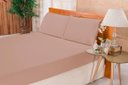 Ver imagem 1 de Jogo De Cama Casal Ponto Palito Elegance 3 Peças 180 F:CÁQUI