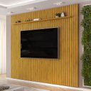 Ver imagem 2 de Painel Tv 75 Pol 275cm Suspenso Ripado Noah D04 Cedro - Mpozenato