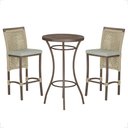 Ver imagem 1 de Mesa Bistrô com 2 Banquetas Roma Marrom Corda Náutica Estofado 3 Trama Original