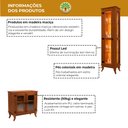 Ver imagem 2 de Kit Escrivaninha e Bar 2 Portas Imperial e Cristaleira Torre e Livreiro sem Portas Madri Castanho