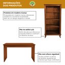 Ver imagem 3 de Kit Escrivaninha e Bar 2 Portas Imperial e Cristaleira Torre e Livreiro sem Portas Madri Castanho
