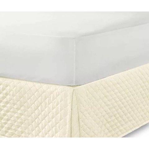 Saia Para Cama Box Casal Queen Size Matelada Microfibra:PALHA