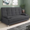 Ver imagem 5 de Sofá Cama 193 Cm Veludo Pés Plástico Cromado Grafite