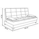 Ver imagem 2 de Sofá Cama 193 Cm Veludo Pés Plástico Cromado Grafite