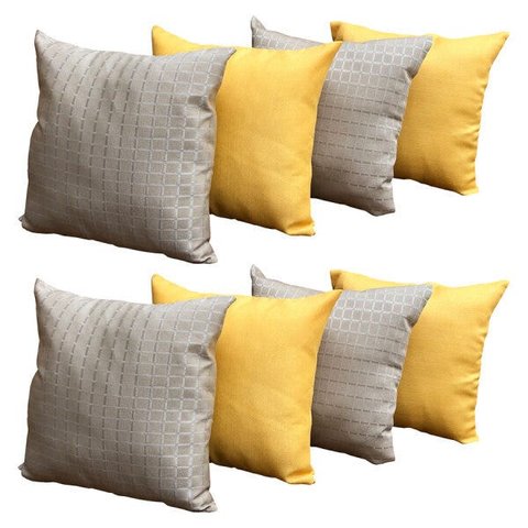 Capas de Almofadas Decorativas 8 Unidades Com Ziper:KCT08103