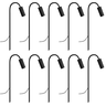Kit 10 Balizadores Luminária Chão Espeto Jardim Preto 50cm - 1