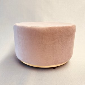 Puff Infantil Rosa Dourado