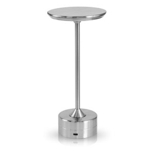 Luminária de Mesa Touch Candeeiro Led sem Fio Recarregável Grande Prata