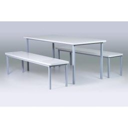 Conjunto Mesa para Refeitório 6 Lugares com Bancos Separados - 2