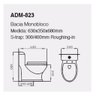 Kit Bacia Com Caixa Acoplada Completo Monobloco Redonda Adm-823 Adamas - 3