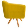 Poltrona Grazi Base Giratória de Madeira Suede - 3