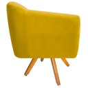Ver imagem 3 de Poltrona Grazi Base Giratória de Madeira Suede