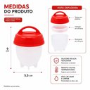 Ver imagem 3 de Forma para Cozinhar Ovos Cozedor Ovo em Casca Kit 6 Peças Silicone Antiaderente com Tampa