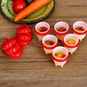 Ver imagem 5 de Forma para Cozinhar Ovos Cozedor Ovo em Casca Kit 6 Peças Silicone Antiaderente com Tampa