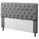 Ver imagem 2 de Kit de Cabeceira e Calçadeira Baú Casal Recamier Divã Queen 160cm para Cama Box Sofia Suede Cinz
