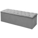 Ver imagem 3 de Cabeceira Mais Calçadeira Baú 0,90cm Recamier Divã para Cama Box Sofia Suede Cinza