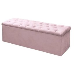 Kit de Cabeceira e Calçadeira Baú Casal Recamier Divã 140cm para Cama Box Sofia Mirage Suede Rosa Ro - 3