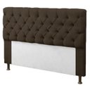 Ver imagem 2 de Cabeceira Mais Calçadeira Baú Recamier Divã Solteiro 0,90cm para Cama Box Sofia Suedemarrom