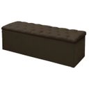 Ver imagem 3 de Cabeceira Mais Calçadeira Baú Recamier Divã Solteiro 0,90cm para Cama Box Sofia Suedemarrom